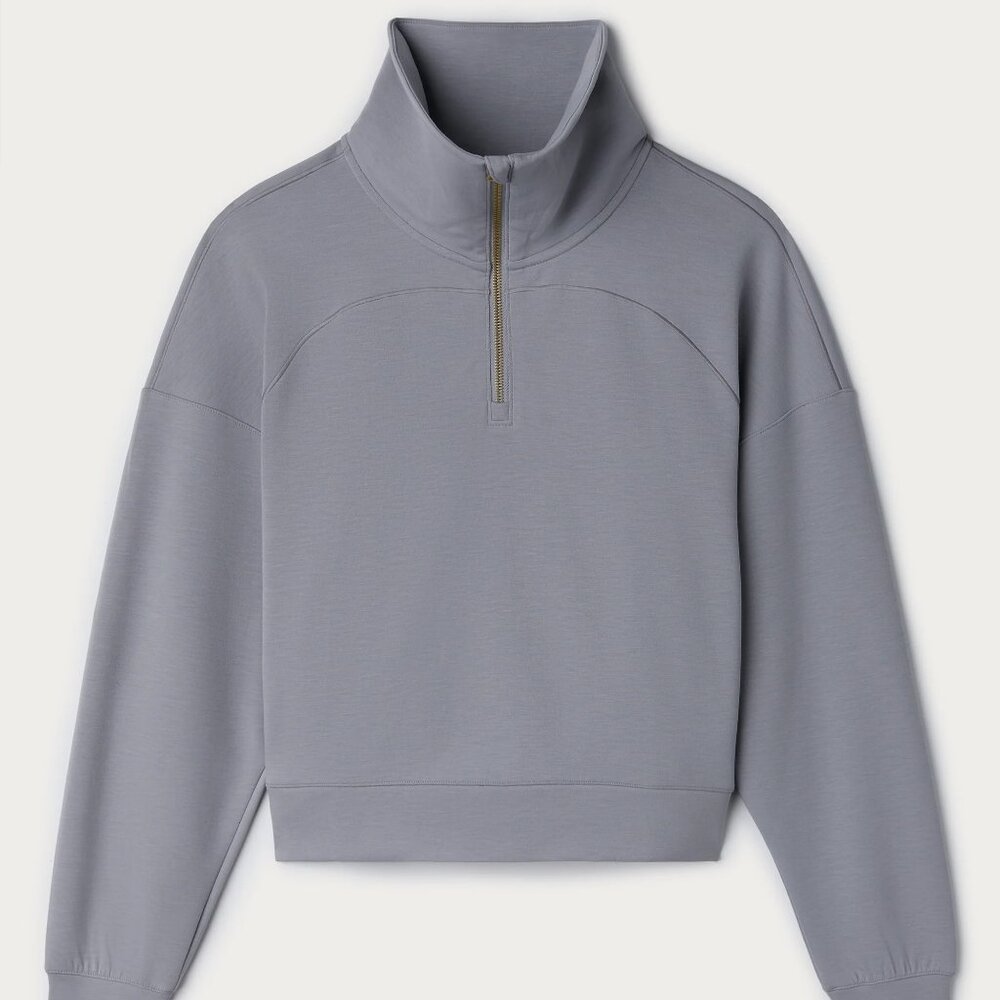 RHONE  DreamGlow 1/2 Zip, XL, Steel Gray